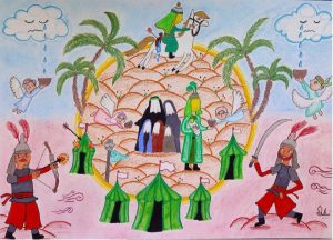 نیلیا سادات رضایی رتبه دوم نقاشی 11 تا 16 سال